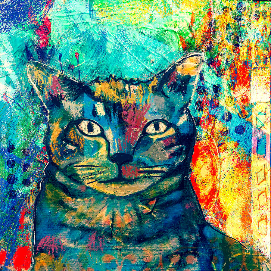 Kitty Kat Painting by Sandra Selle Rodriguez