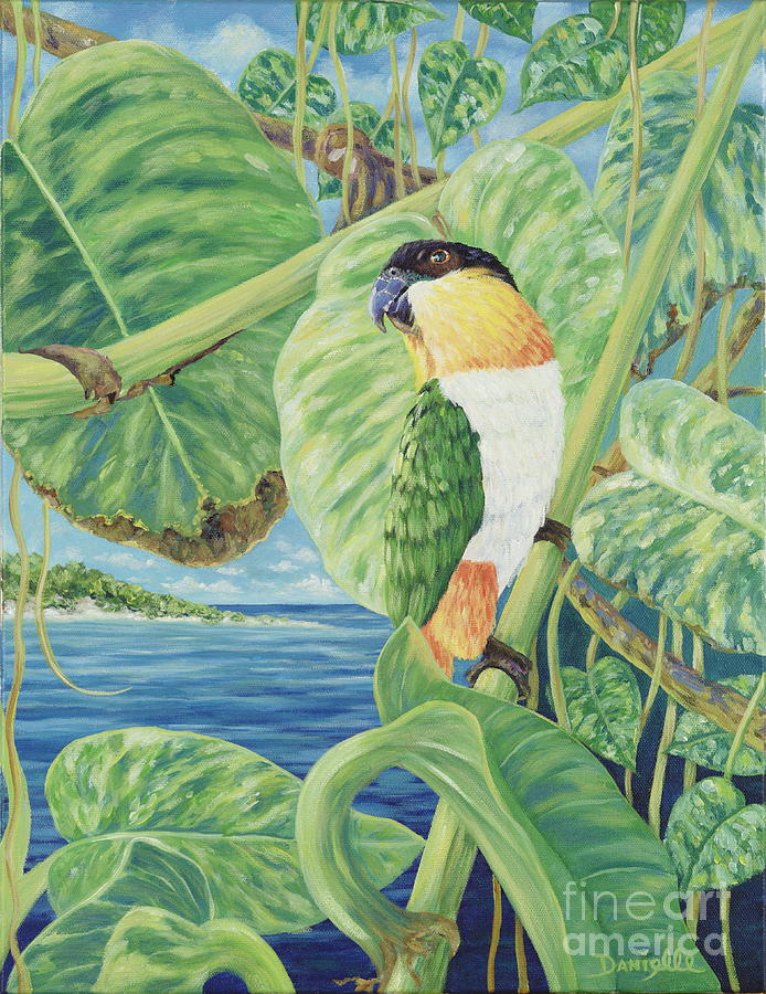 Parrot Painting - Kiwi by Danielle Perry