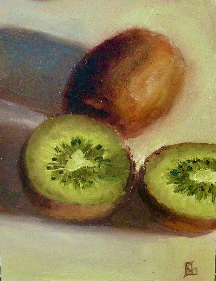 Kiwis Painting by Lee Stockwell