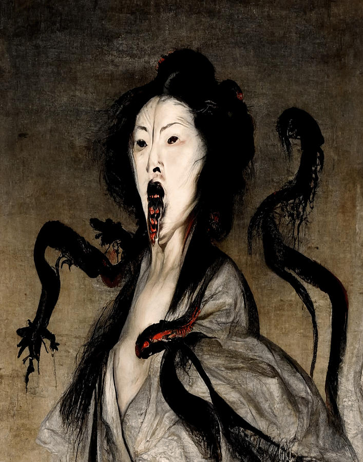 Kiyo Possession by Black Dragon Digital Art by Ryan Nieves