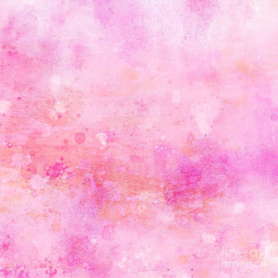 Klaudi - Artistic Colorful Abstract Pink Watercolor Painting Digital Art Digital Art by Sambel Pedes