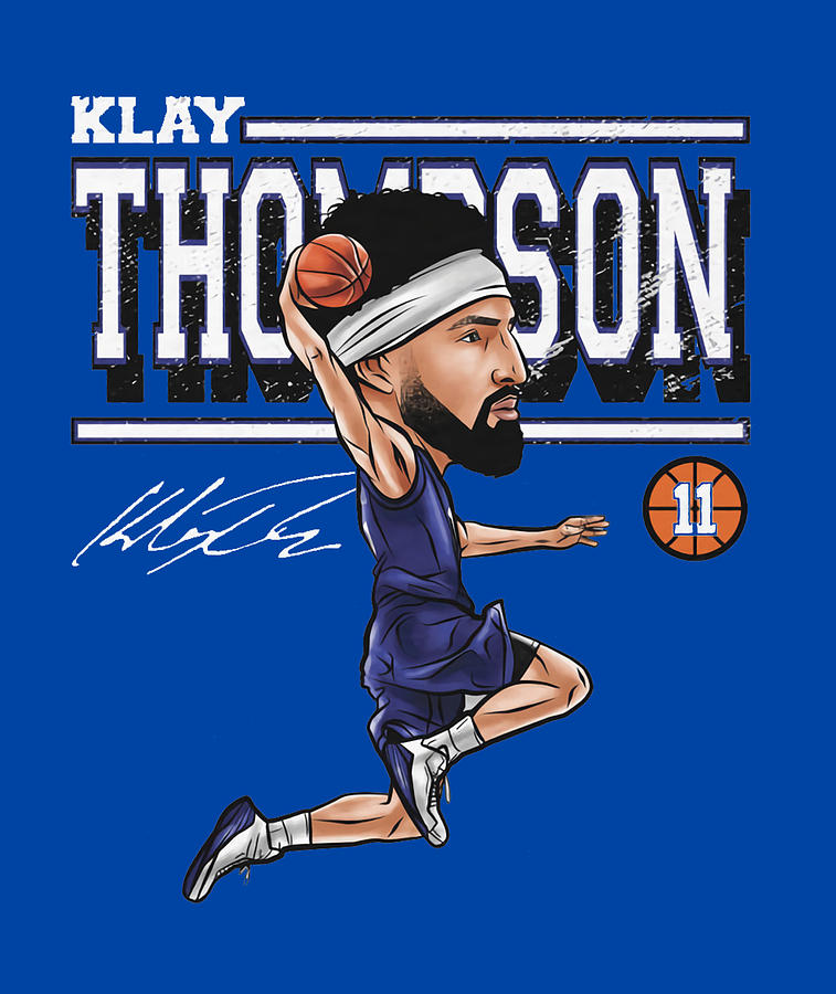 Klay Thompson Cartoon Digital Art By Kelvin Kent Fine Art America