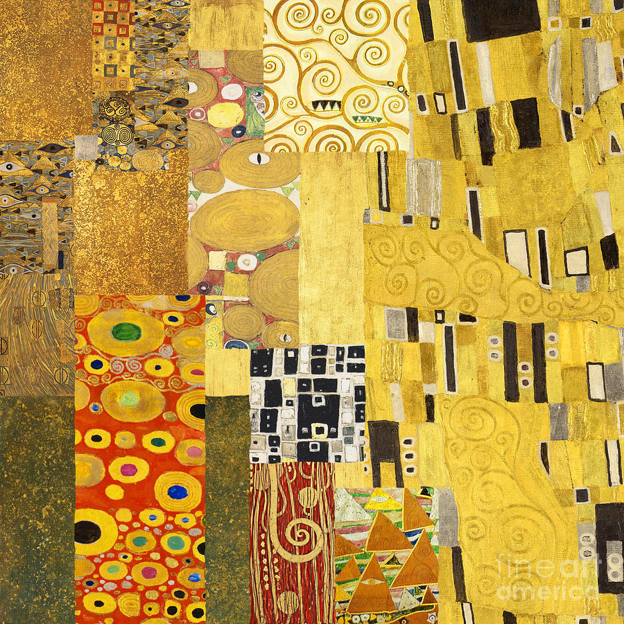 Gustav Klimt Painting - Klimt golden abstract by Delphimages Photo Creations
