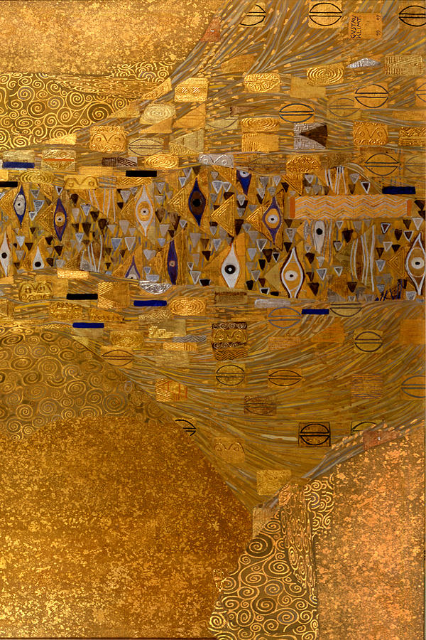 Gustav Klimt Ode Abstract Gold Painting by Tony Rubino