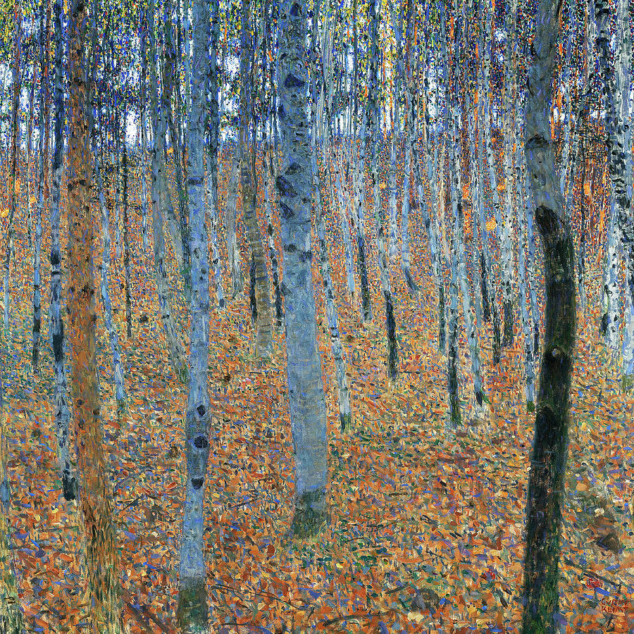 Klimt Trees Forest For The Trees Painting by Tony Rubino