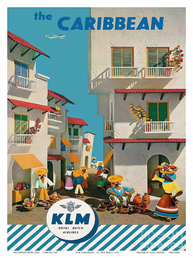KLM Airlines Vintage Poster Photograph by Carlos Diaz