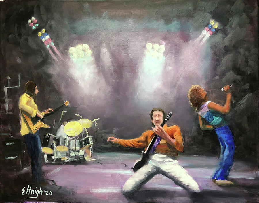 The Who Painting - Petes Knee Slide by Steve