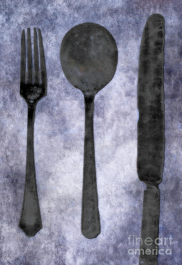Knife Fork Spoon Lets Eat Digital Art by Randy Steele