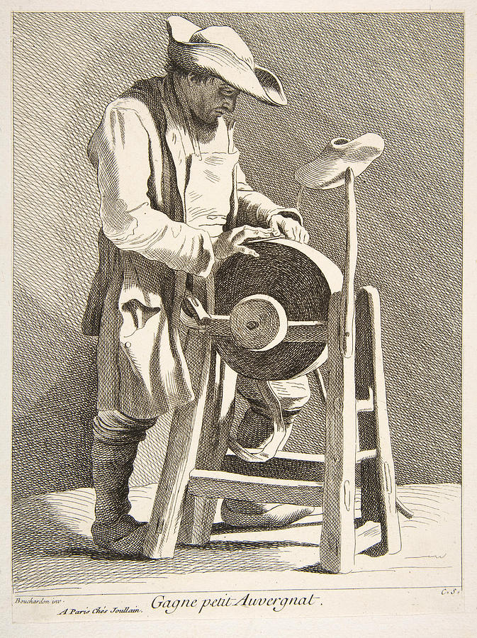 Knife Sharpener Drawing by Anne Claude de Caylus