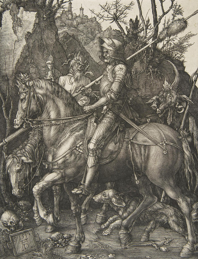 Knight, Death, and the Devil. Painting by Albrecht Durer -1471-1528-