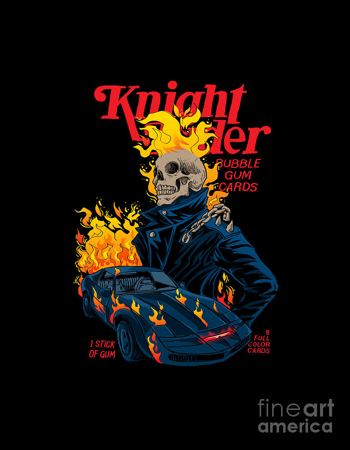 Night Rider illustration, Printed T-shirt Fun and Games Top