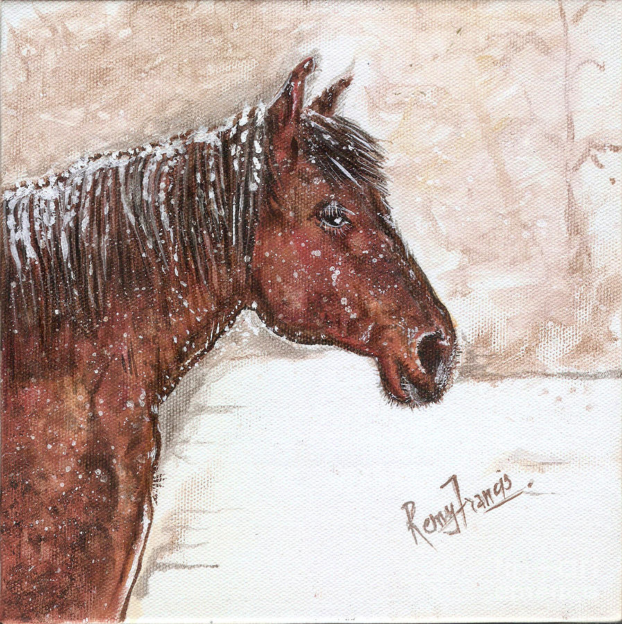 Knightrider Rembrandz Horses1 Painting by Remy Francis