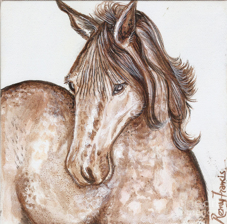 Knightrider Rembrandz Horses6 Painting by Remy Francis