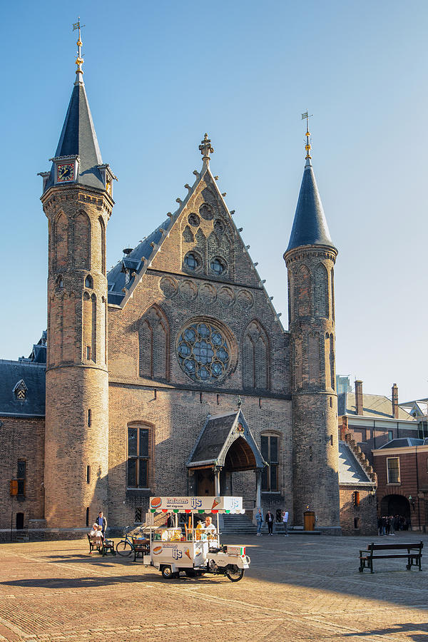Knights Hall at the Binnenhof and Ijsverkoper in The Hague, the Netherlands Photograph by Dutchphotography
