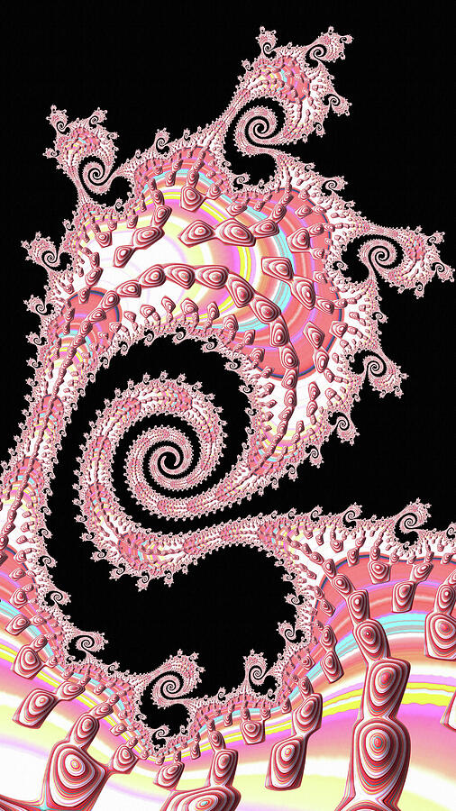 Knobby Pink Candy Colored Fractal Spirals Digital Art by Shelli Fitzpatrick Knobby Pink Candy Colored Fractal Spirals Digital Art by Shelli Fitzpatrick