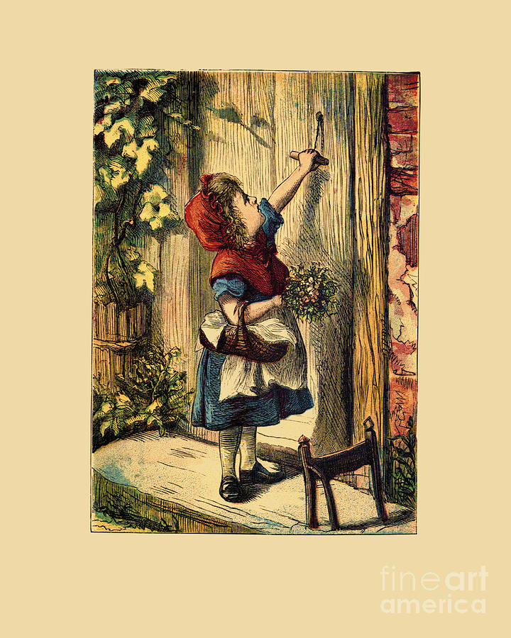Fantasy Digital Art - Knock Knock Little Red Riding Hood  by Madame Memento