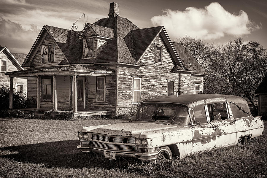 Hearse Photograph - Knocking on Heavens Door by Darren White