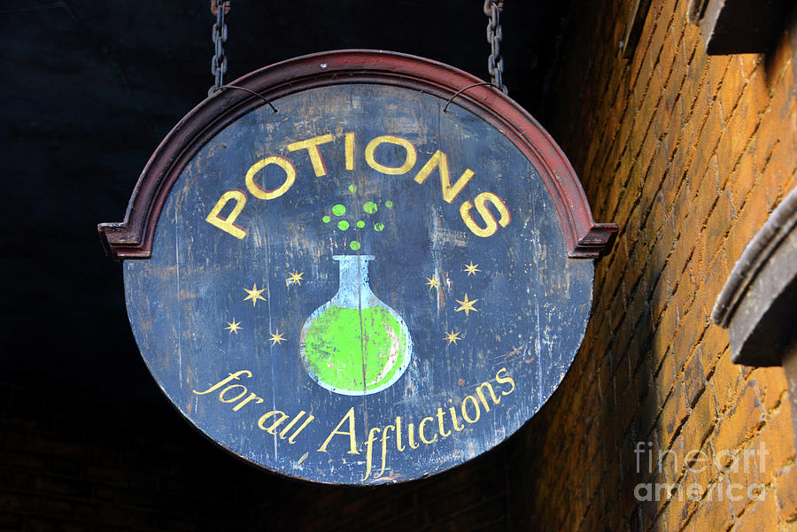 Knockturn Alley potions sign Photograph by David Lee Thompson