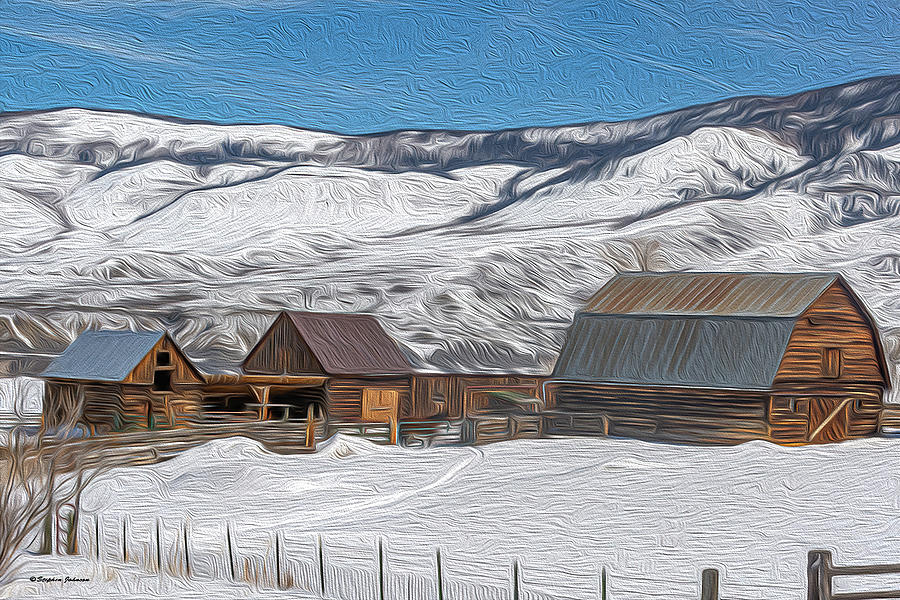 Knorr Ranch Barns Adobe Oil Paint Photograph by Stephen Johnson