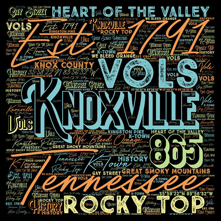 Knoxville Digital Art - Knox and The Rocky Top Vols by Brandi Fitzgerald