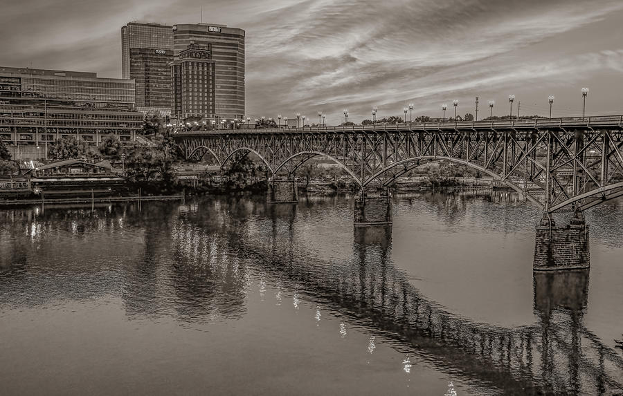 Knoxville Nights Series, Gay Street Bridge Photograph by Marcy Wielfaert