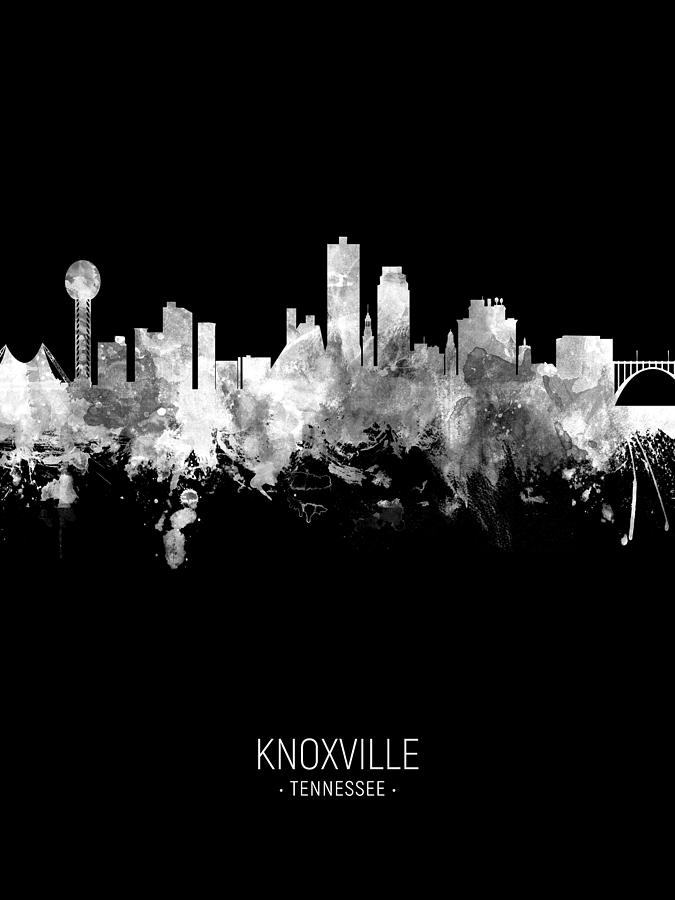 Knoxville Tennessee Skyline #57 Digital Art by Michael Tompsett