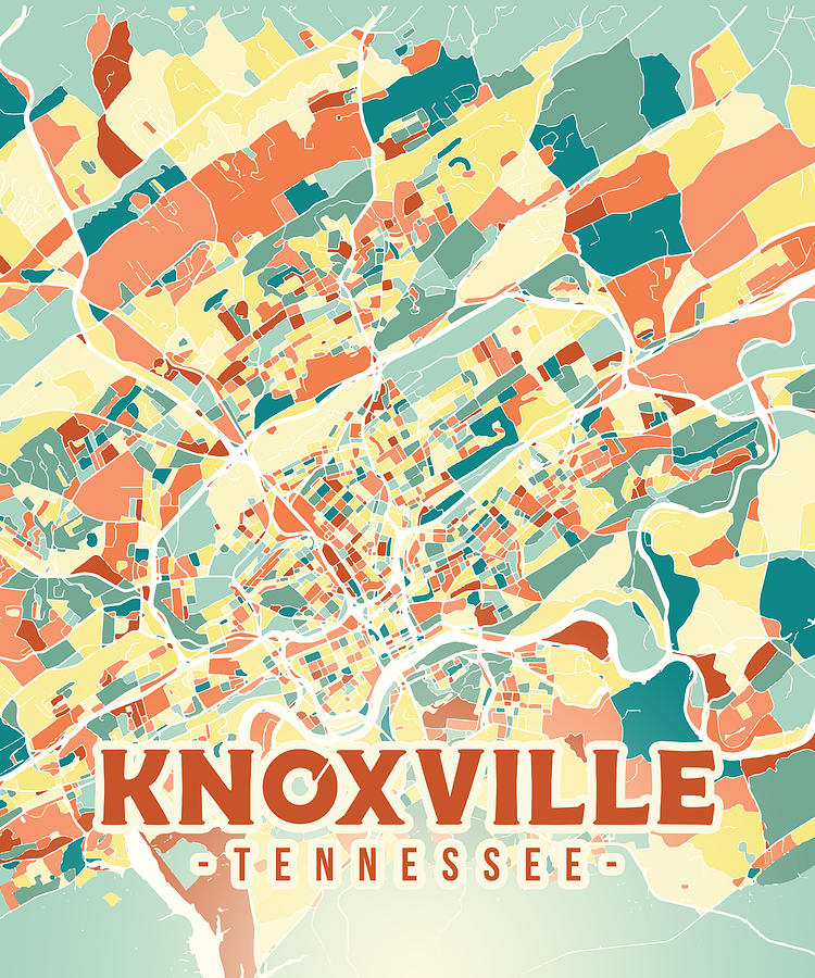 Knoxville Us Map Digital Art By Alexandru Chirila Fine Art America 1185