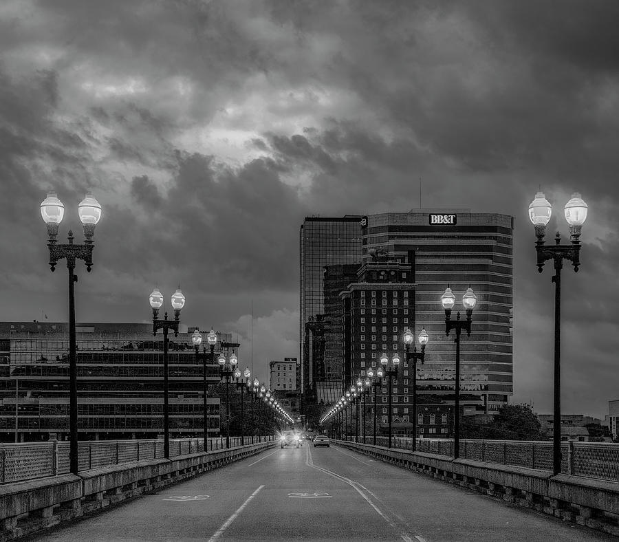 Knoxvilles Gay Street Bridge at Night Photograph by Marcy Wielfaert