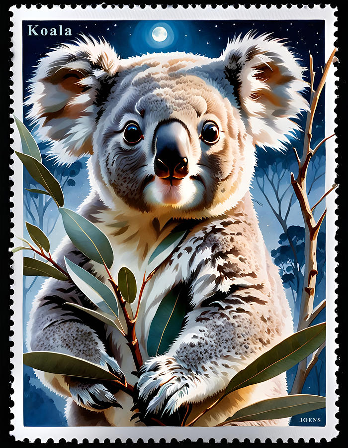 Wildlife Digital Art - Koala 04FEB24 by Greg Joens