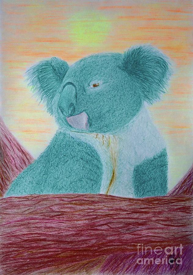 Blue Koala Painting by Cybele Chaves
