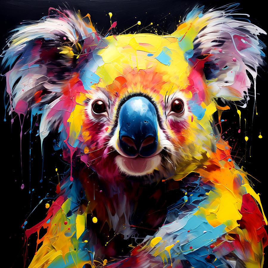 Koala Bear 02 Painting by Miki De Goodaboom Koala Bear 02 Painting by Miki De Goodaboom
