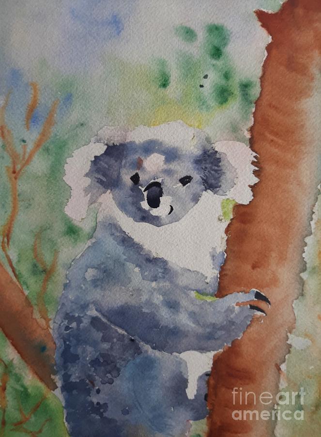 Wildlife Painting - Koala Bear by L A Feldstein