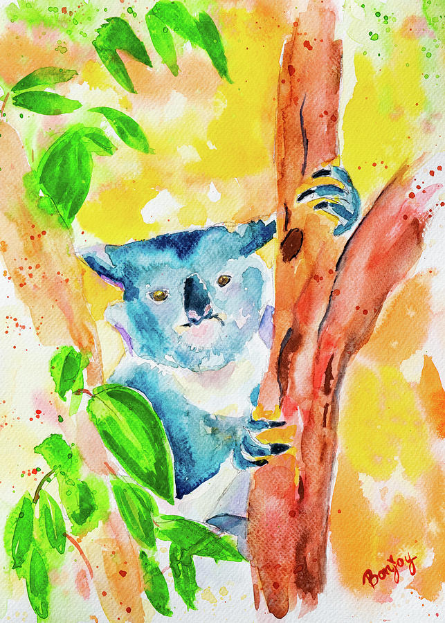 Koala - Clinging for Life Painting by Bonny Puckett