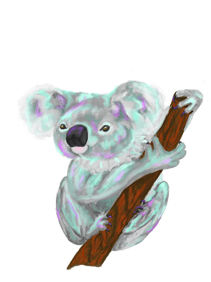 Koala Digital Art - Koala by Dara Thomson Koala Digital Art - Koala by Dara Thomson