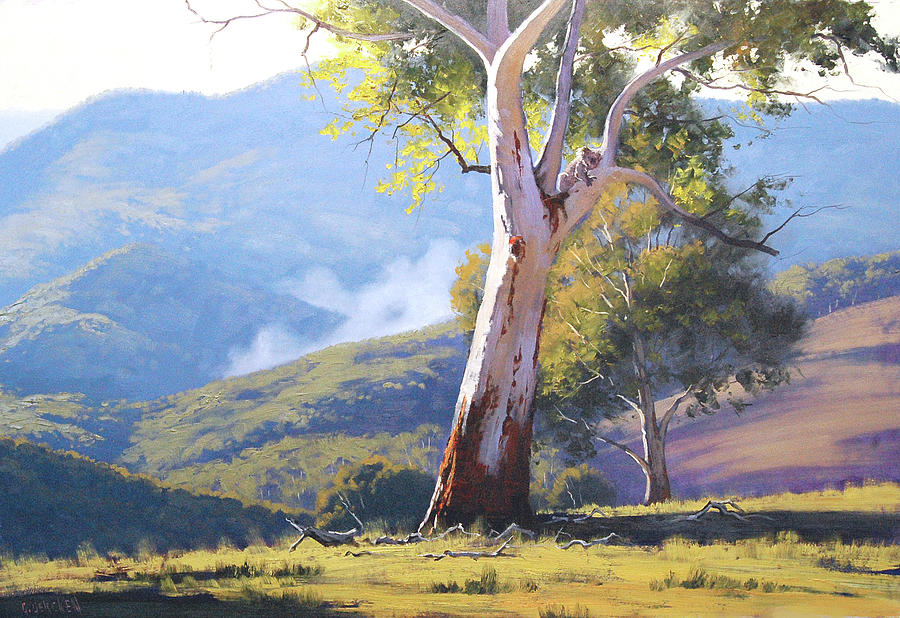 Koala In The Tree Painting