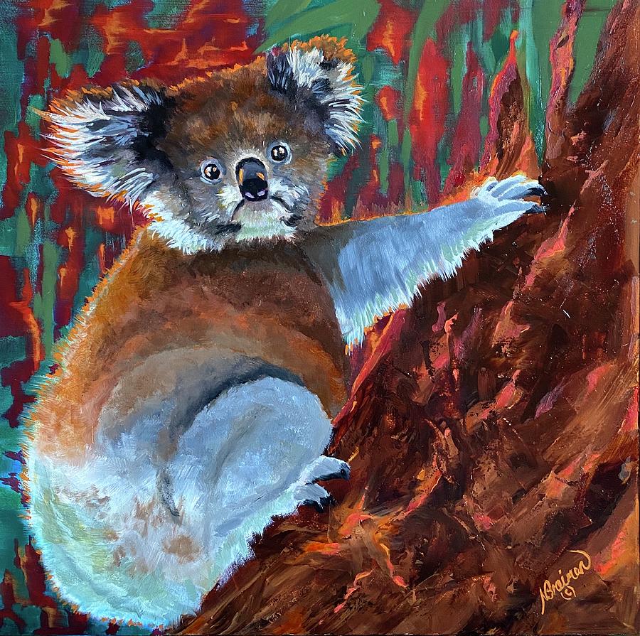 Koala Love Painting by Nancy Breiman