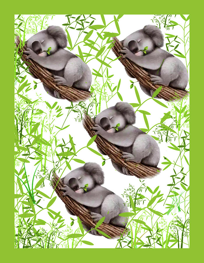 Koalas Dreaming About Eucalyptus Digital Art by Fine Art by Alexandra