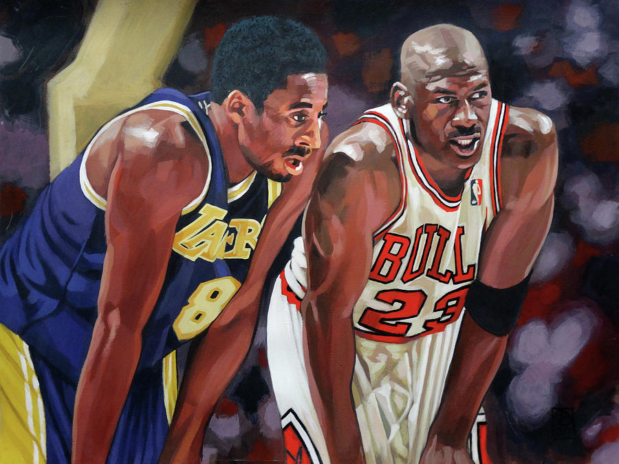Michael Jordan Painting - Kobe and Michael by Duane Potosky