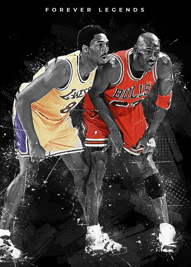 Kobe Bryant and Michael Jordan Digital Art by Vince Ruz - Fine Art America