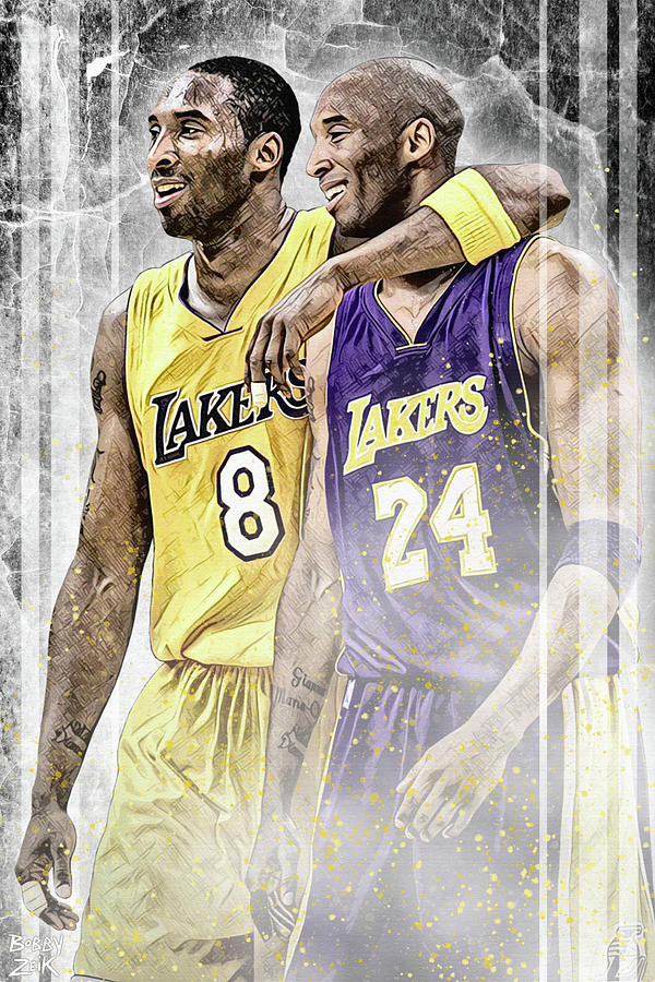 Kobe Bryant Lakers Jersey Art Hoodie Kobe Bryant RIP Hoodies S