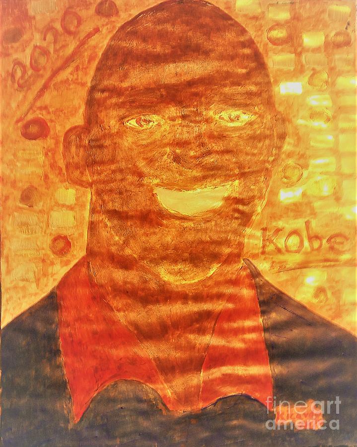 Kobe Bryant Gold Kobe still lives He has just transitioned to the spirit world Painting by Richard W Linford