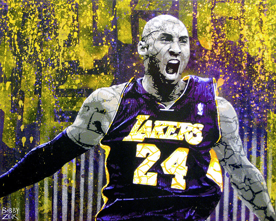 Kobe Bryant Painting - Kobe The Destroyer by Bobby Zeik