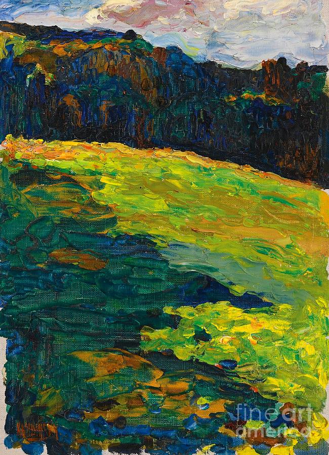 Kochel - Mountain meadow at the edge of the forest 1902 Painting by Wassily Kandinsky