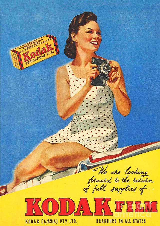Kodak Australia 1946 Ad Mixed Media by Zalman Latzkovich