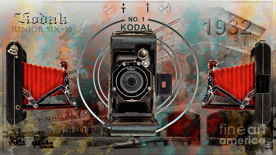 Kodak Junior Six-16 Digital Art by Anthony Ellis