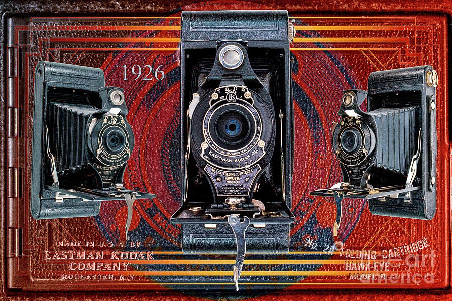Kodak No. 2a Folding Cartridge Hawk-eye Model B Digital Art by Anthony Ellis