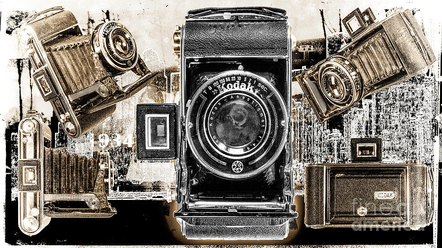 Kodak Volenda 620 - Black And White Digital Art by Anthony Ellis