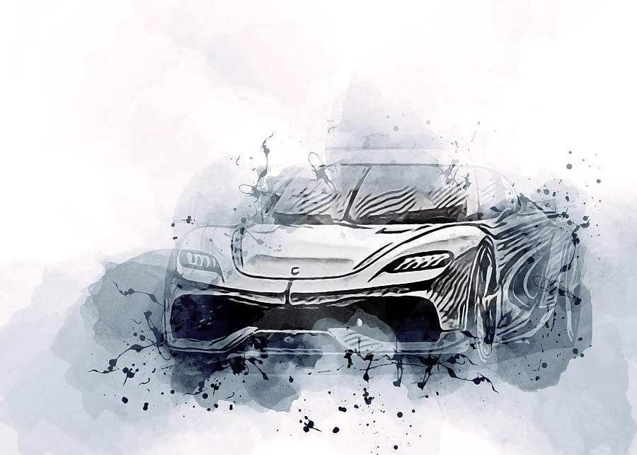 Koenigsegg Gemera vector art drawing creative abstract cars car ...