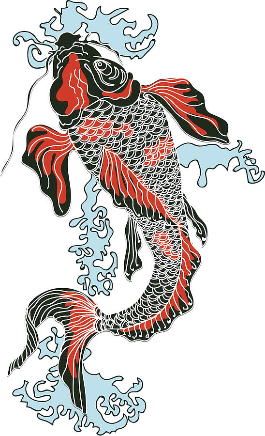 Koi Carp Poster Aesthetic Painting By Clarke Charles Pixels