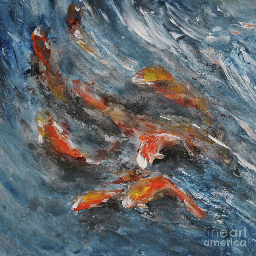Koi Fish I Painting by Jane See